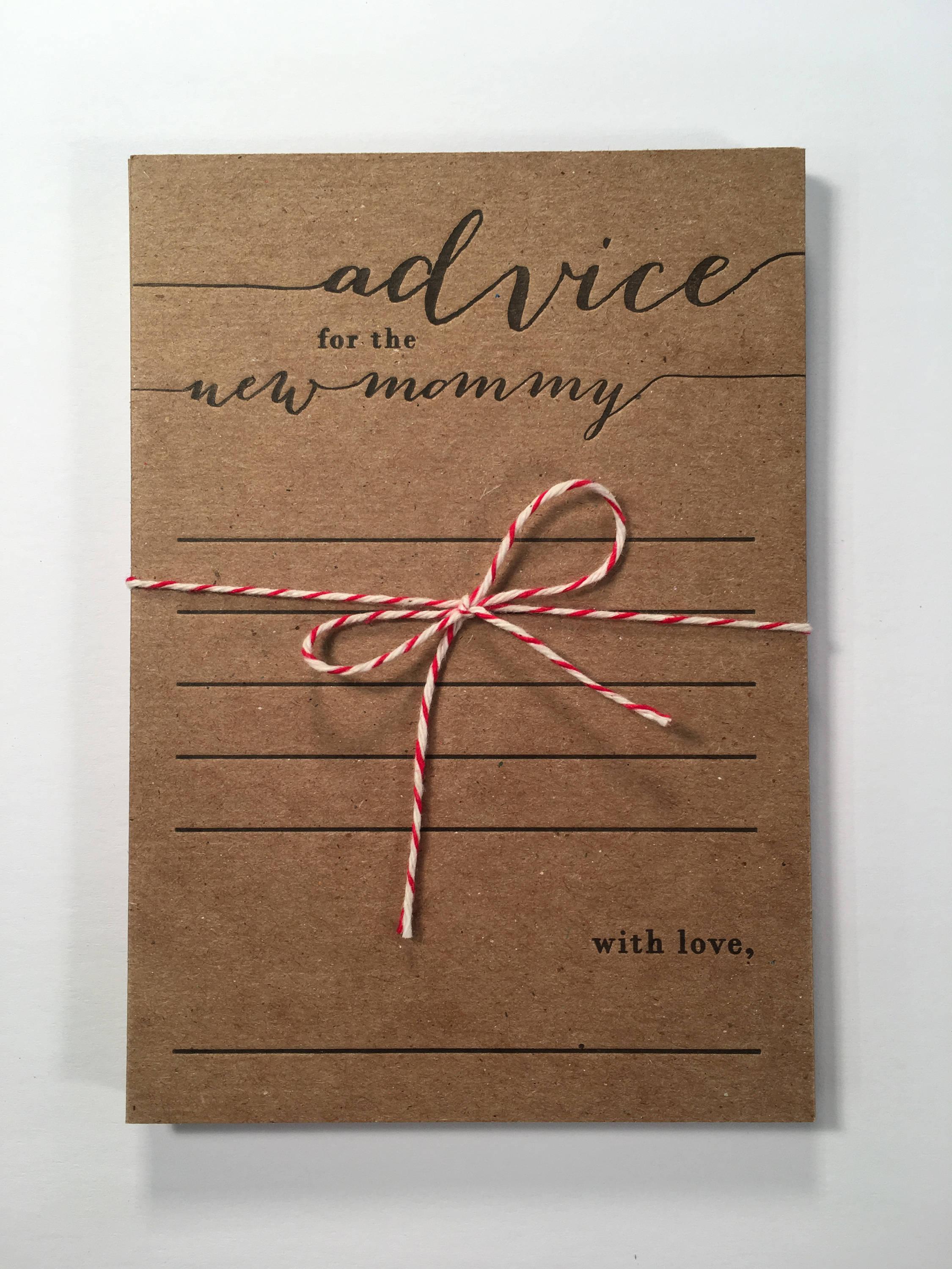 Advice For The New Mommy Letterpress Note Cards - Half Pint Ink