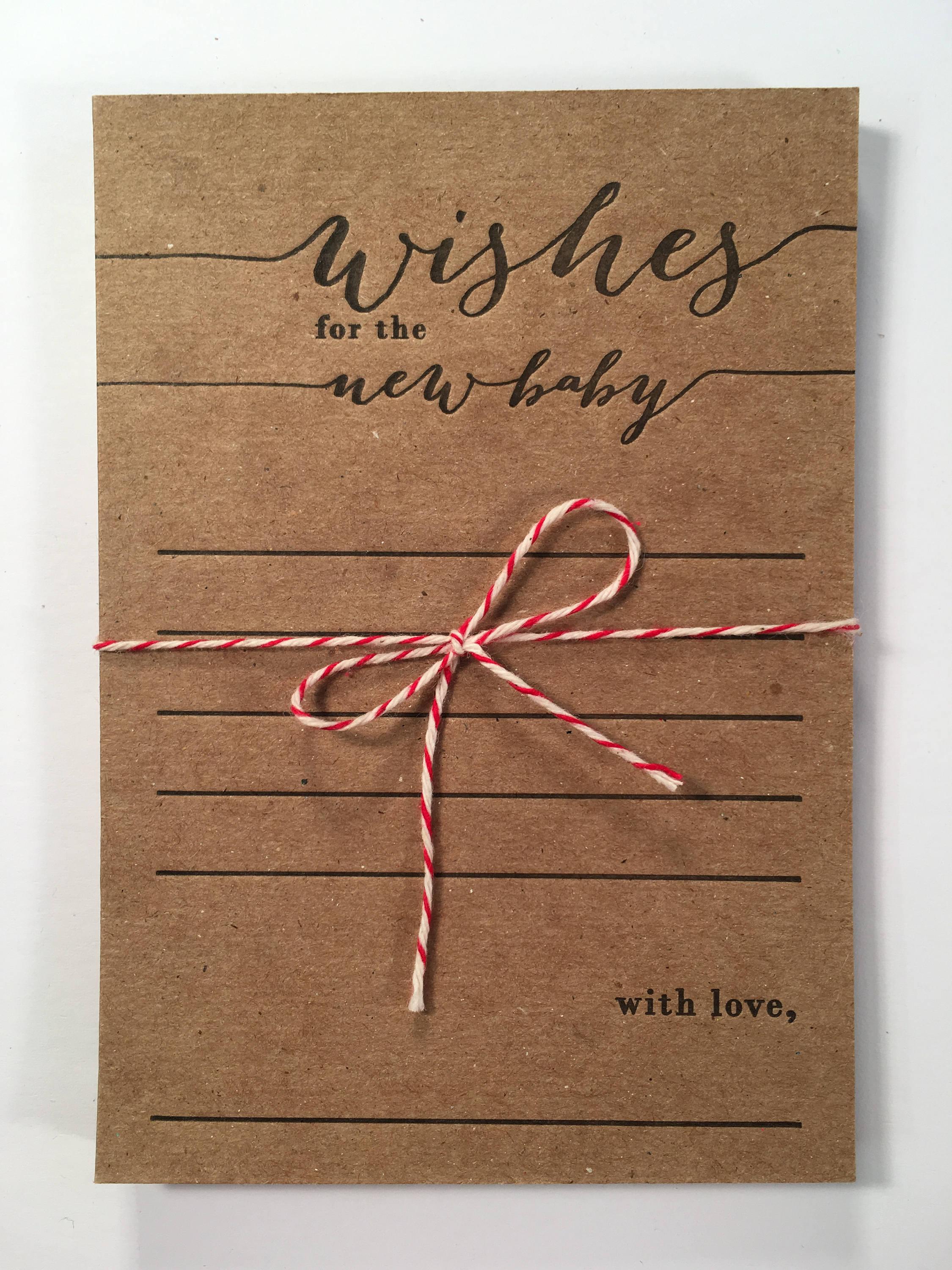 Wishes For The New Baby Letterpress Note Cards - Half Pint Ink