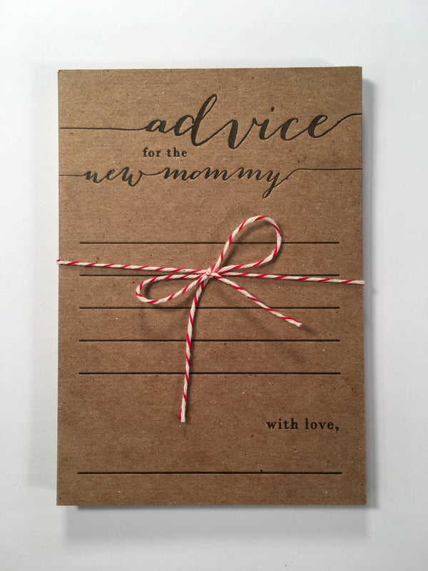 Advice For The New Mommy Letterpress Note Card Set | Half Pint Ink