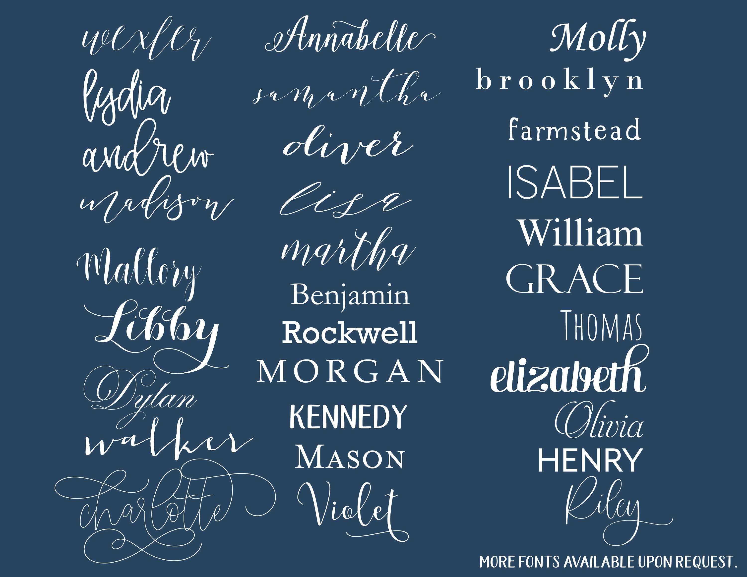 Large Middle Name Nursery Sign