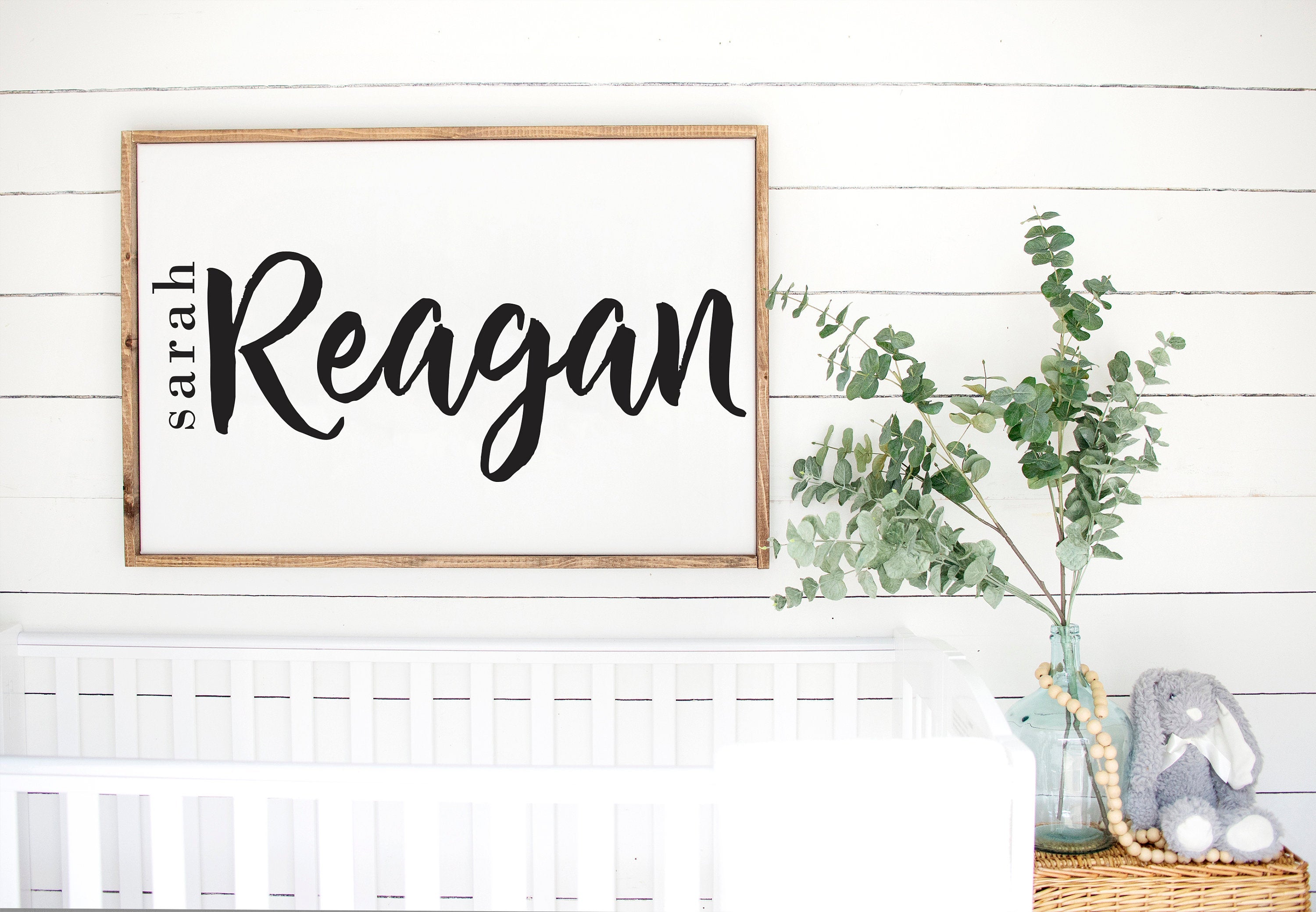 Large Middle Name Nursery Sign