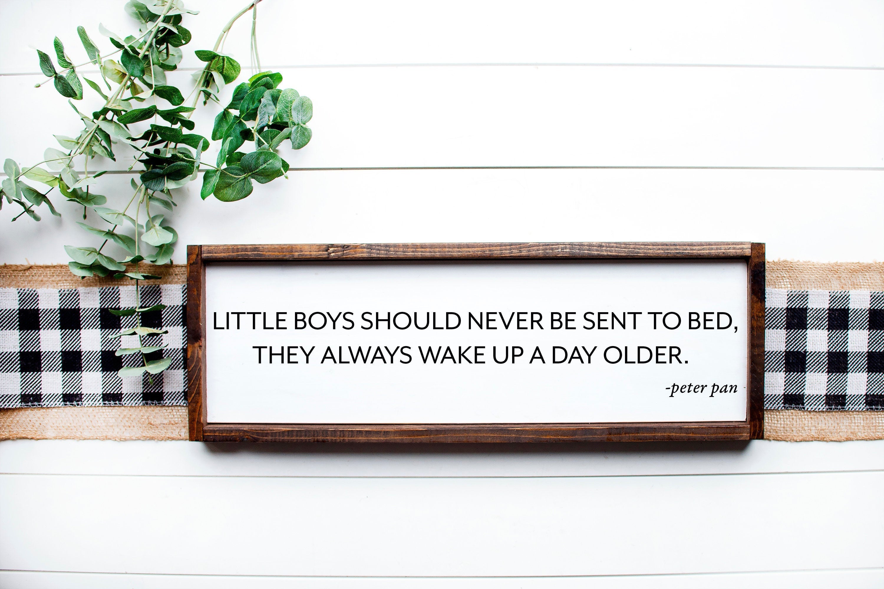 Little Boys Should Never Be Sent To Bed Sign - Half Pint Ink