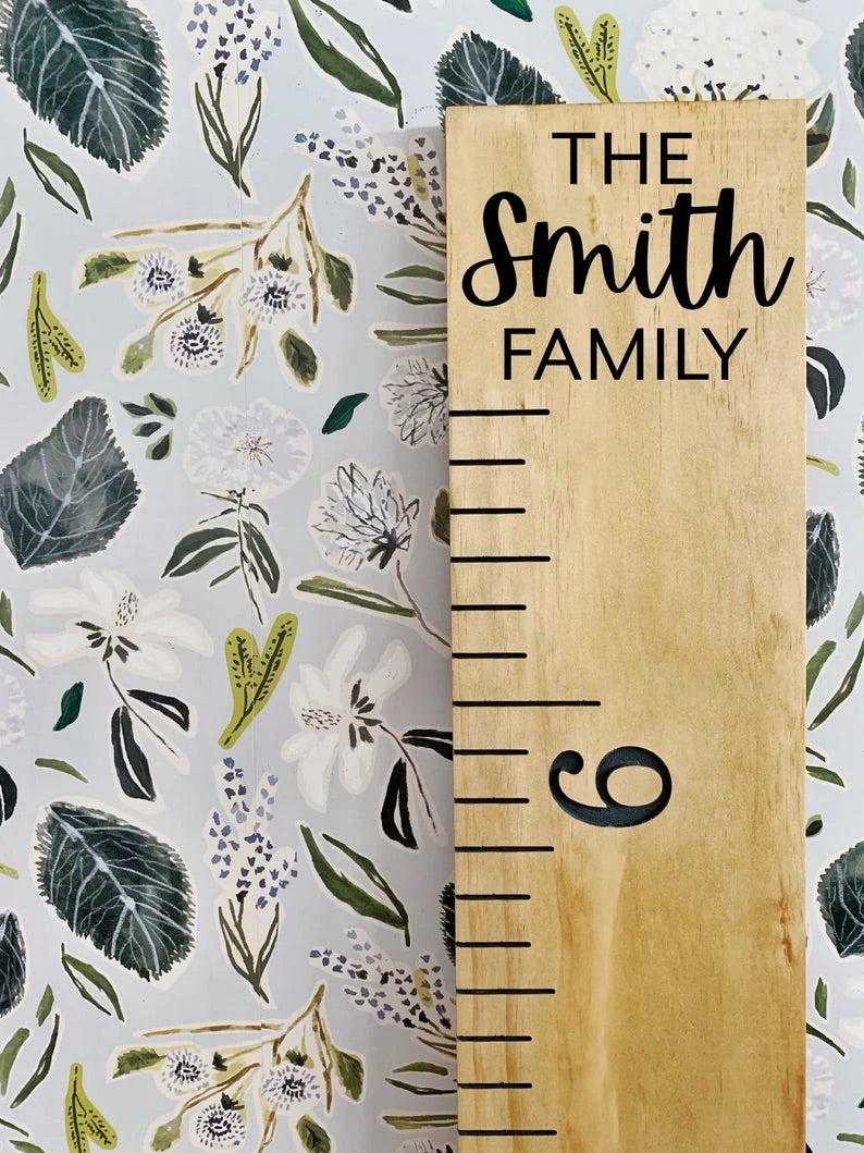 Family Edition : Engraved Growth Chart - Half Pint Ink